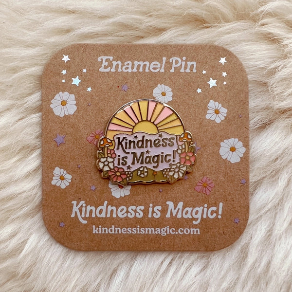 Enamel Pin - Kindness is Magic Sun - Kindness is Magic - Wild Lark