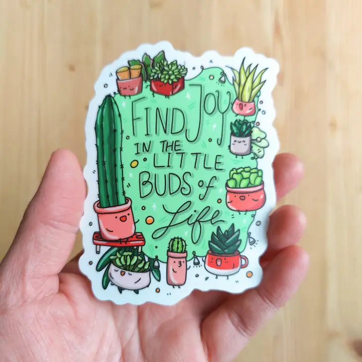 Find Joy in the Little Buds of Life Vinyl Sticker -  - Home by Faith - Wild Lark