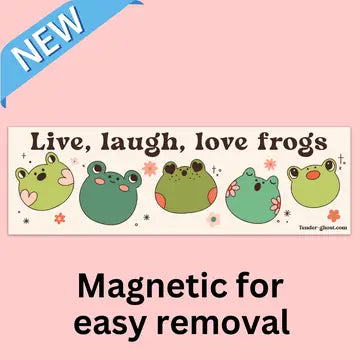 Tender Ghost Bumper Magnet - Live Laugh Love Frogs - Tender Ghost - Wild Lark