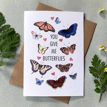 Lucinda Rowe Art Cards - You Give Me Butterflies - Lucinda Rowe Art - Wild Lark