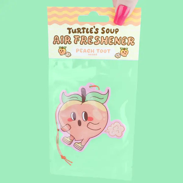 Turtle's Soup Scented Car Air Freshener - Peach Toot Scented Car Air Freshener - Turtle's Soup - Wild Lark