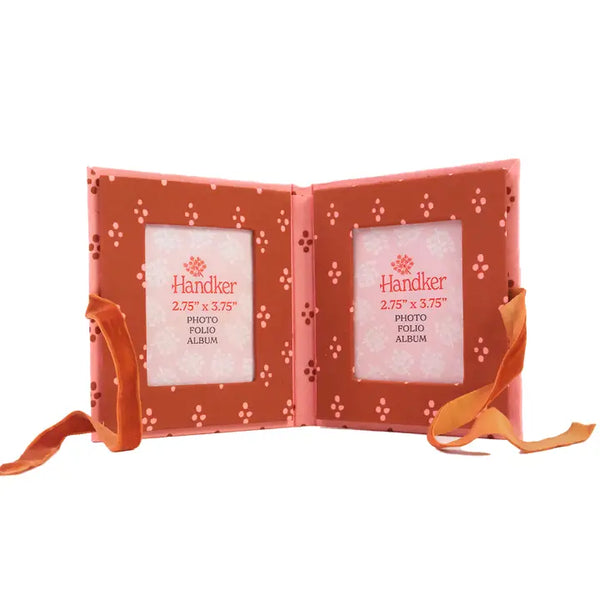 Pink Dottie Fabric Frame Album - - Handker - Wild Lark