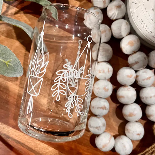 Boho Sips 20 oz glass - Plants Succulent - Boho Sips - Wild Lark