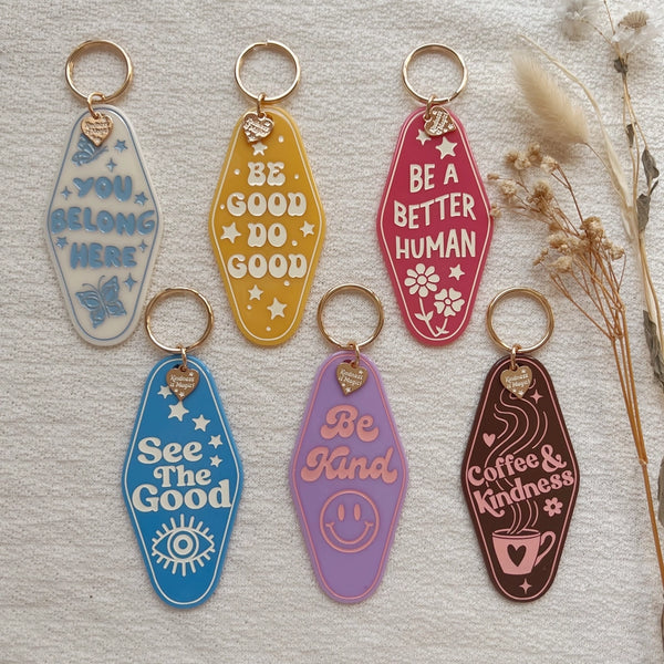 Kindness is Magic Keychains - Inspirational Motel Keychains Be Good Do Good - Kindness is Magic - Wild Lark