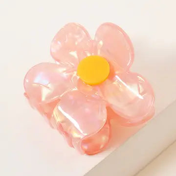 Hana Daisy Flower Hair Claw Clip - Pink - Hana - Wild Lark