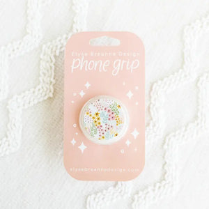 White Floral Phone Grip -  - Elyse Breanne Design - Wild Lark