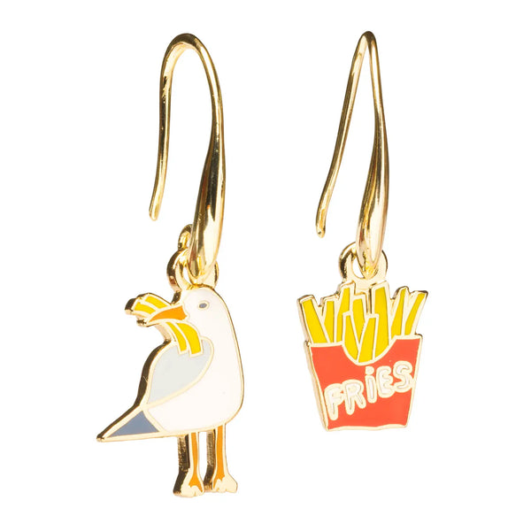 Drop Earrings - Seagull & French Fry - Yellow Owl Workshop - Wild Lark