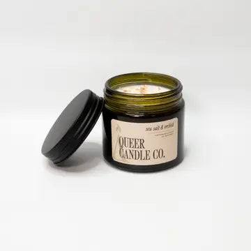 Queer Candle Co Candles - 13 oz - Sea Salt & Orchid - Queer Candle Co. - Wild Lark