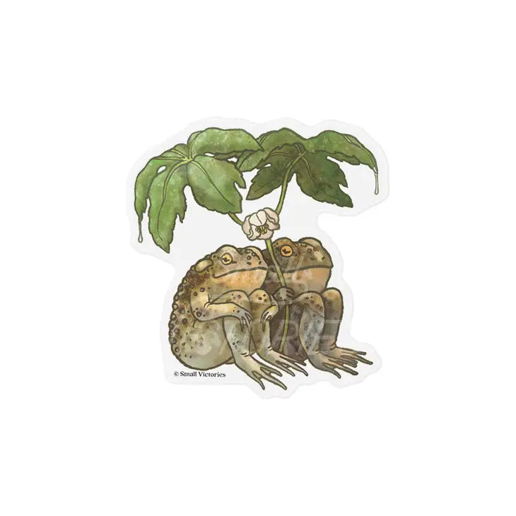 Eco-Sticker: Two Toads -  - Small Victories - Wild Lark