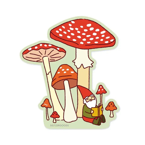 Gnome Mushroom Sticker -  - Seltzer Goods - Wild Lark