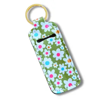 Lip Balm Keychain Holder - Green Daisy - Elle Nicole - Wild Lark