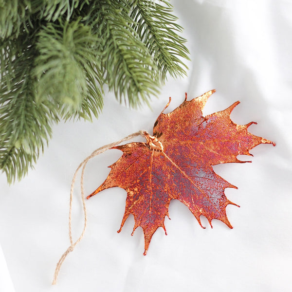 Real Maple Leaf Ornament - Red - Birch Jewellery - Wild Lark