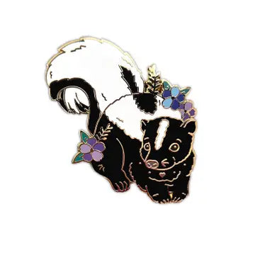 Enamel Pin: The Crowned Rabbit - Black Skunk - The Crowned Rabbit - Wild Lark