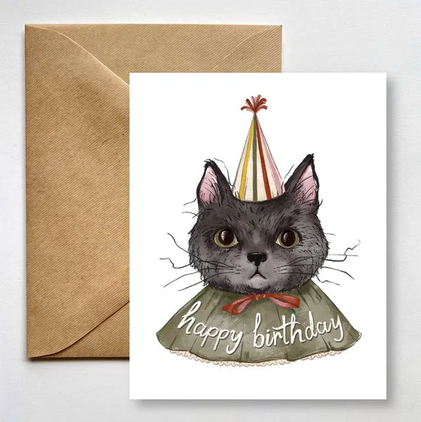 Greeting Card - Happy Birthday Clown Cat - Fox & Fables - Wild Lark