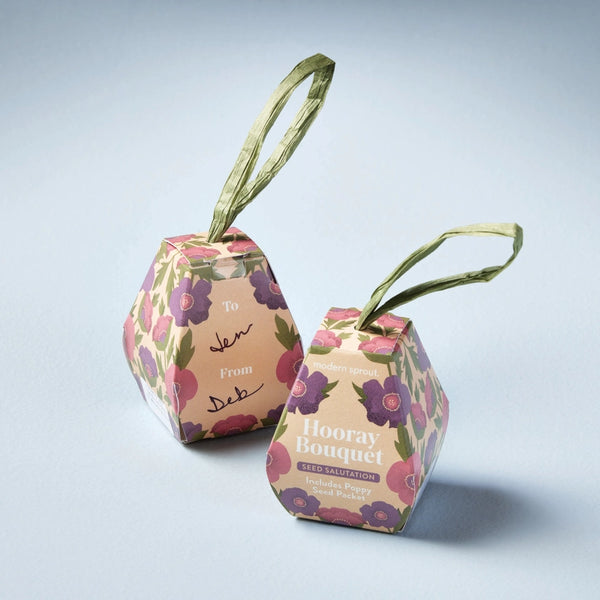 Seed Salutation Gift Tag & Seed Packet - Hooray Bouquet - Modern Sprout - Wild Lark