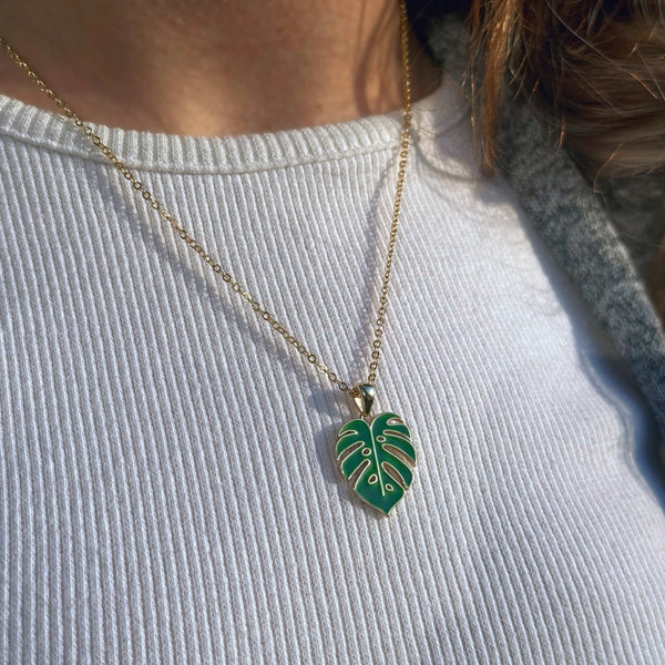 Monstera Leaf Necklace -  - Plant Scouts - Wild Lark