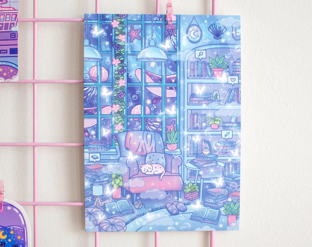 Art Print - Reading Room - Unicorn Eclipse - Wild Lark