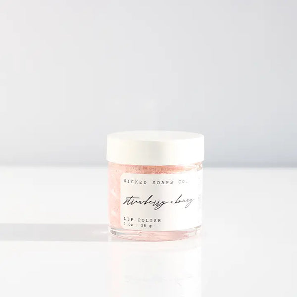 Strawberry + Honey Lip Scrub - - Wicked Soaps Co. - Wild Lark