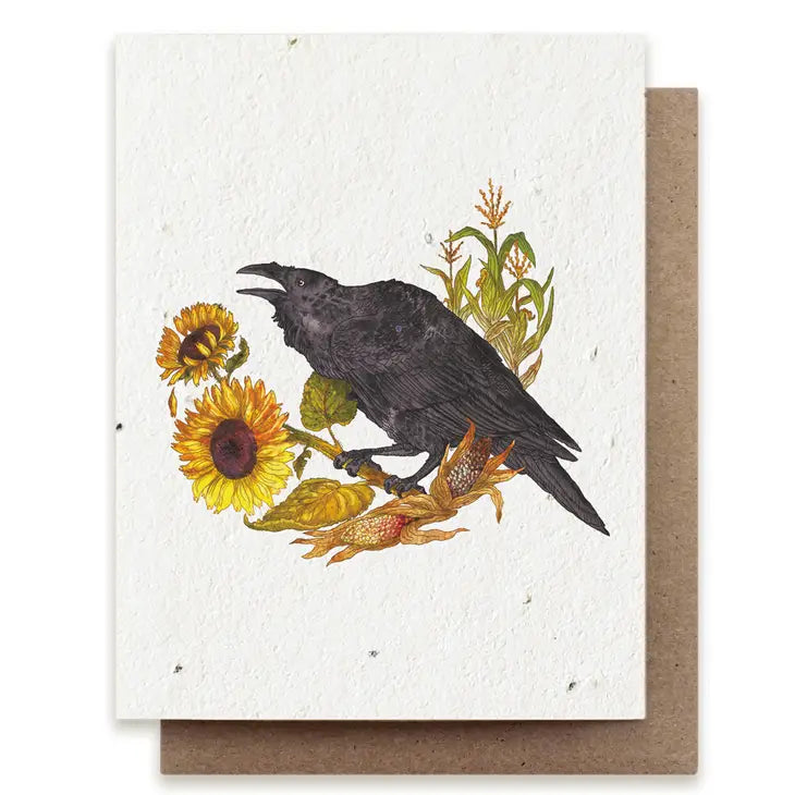 Fall Raven Plantable Herb Seed Card -  - Small Victories - Wild Lark