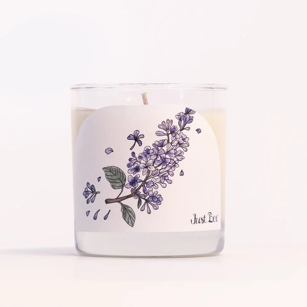Medium Glass Candle - Lilac - Just Bee - Wild Lark