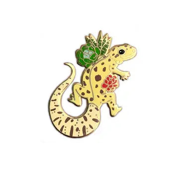 Enamel Pin: The Crowned Rabbit - Yellow Spotted Geko - The Crowned Rabbit - Wild Lark