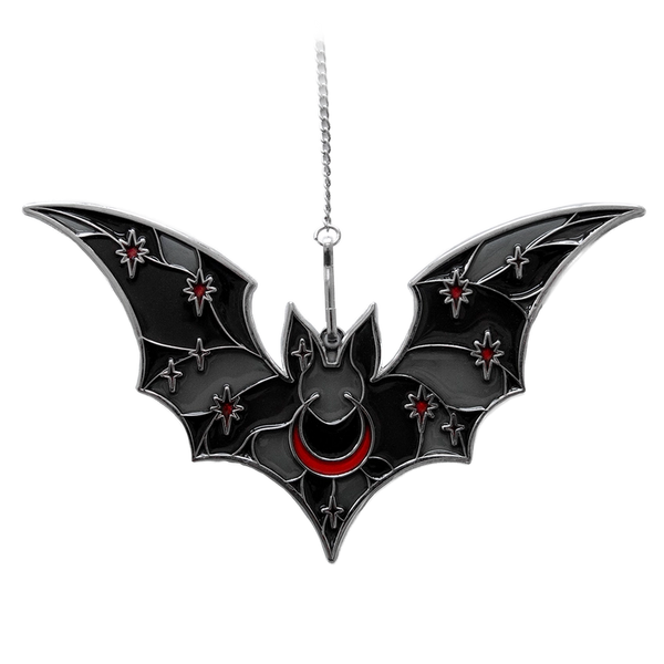 Ornament - Sale!Vampire Bat Suncatcher Ornament in Black & Red - Ectogasm - Wild Lark