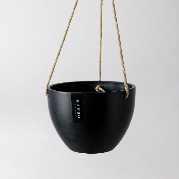 Hanging Planter Pot - 8" Black - Kanso Designs - Wild Lark