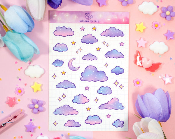 Sticker Sheet - Clouds - Unicorn Eclipse - Wild Lark