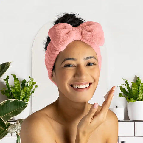 Lemon Lavender Take A Bow Ultra Plush Spa Headband -  - DM Merchandising - Wild Lark