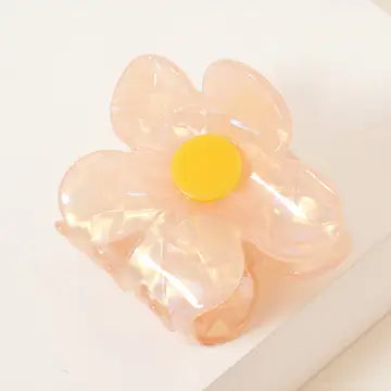 Hana Daisy Flower Hair Claw Clip - Beige - Hana - Wild Lark
