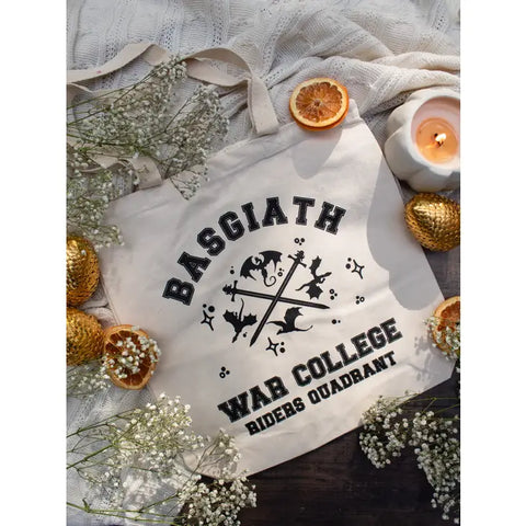 Fourth Wing | Basgiath War College Organic Cotton Tote -  - Meaggie Moos - Wild Lark