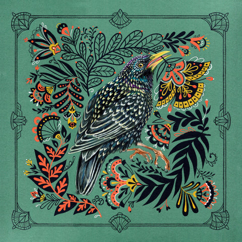 Hex Sign Print - - Mheld Illustration - Wild Lark