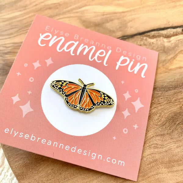 Monarch Butterfly Enamel Pin 1x1in. -  - Elyse Breanne Design - Wild Lark