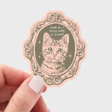 Yarnival Stickers - What Am I Doing With My Lives Sticker - Yarnival - Wild Lark