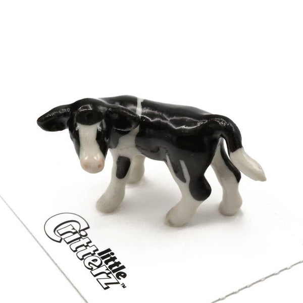 Porcelain Miniature Critters - Pauline Holstein Calf - Little Critterz - Wild Lark