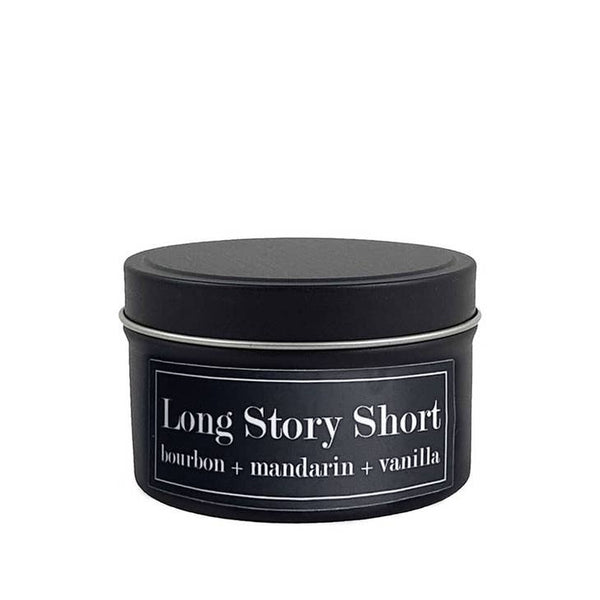 Literacy Soy Candles 4oz - Long Story Short Bourbon + Vanilla - Fly Paper Products - Wild Lark
