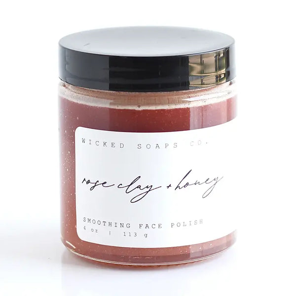 Rose Clay + Honey Face Polish - - Wicked Soaps Co. - Wild Lark