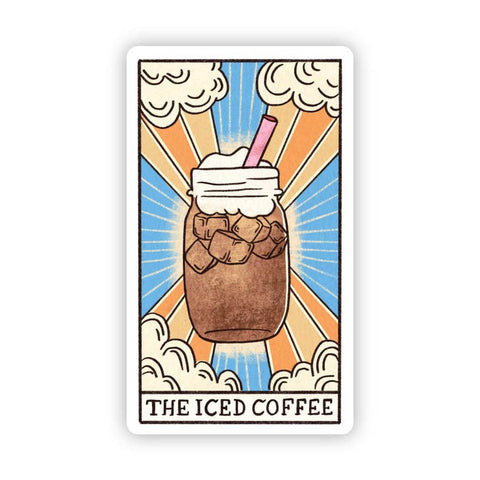"the Iced Coffee" Tarot Card Sticker -  - Big Moods - Wild Lark