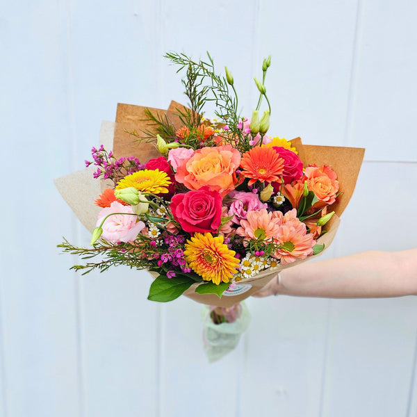 Bright and Cheery Wrapped Bouquet - Designer's Choice - - Wild Lark - Wild Lark