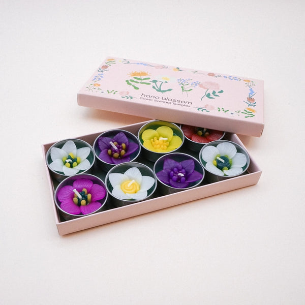Handmade Scented Flower Tealights - Assorted Garden Flower - Hana Blossom - Wild Lark