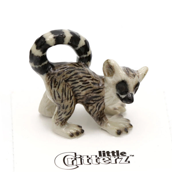 Porcelain Miniature Critters - Maddie Ring-Tailed Lemur - Little Critterz - Wild Lark