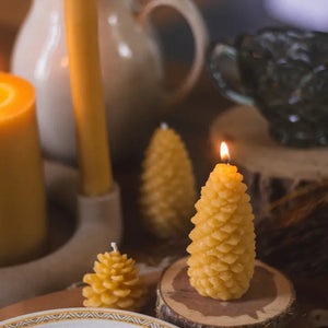 Medium Pinecone Shaped Beeswax Candle -  - The Ramblin' Bee - Wild Lark