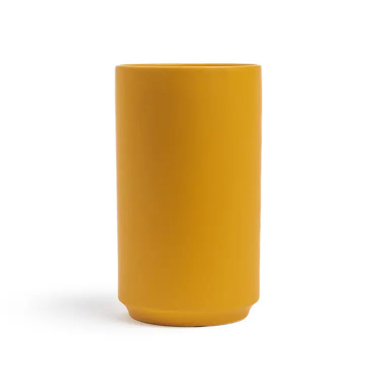 8" Flower Vases (for fresh or dried wrapped bouquet) - Mustard - Momma Pots - Wild Lark