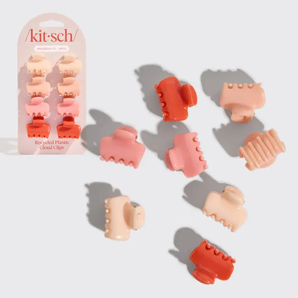 Recycled Mini Cloud Clips 8pc Set - Assorted Cherry Blossom - KITSCH - Wild Lark