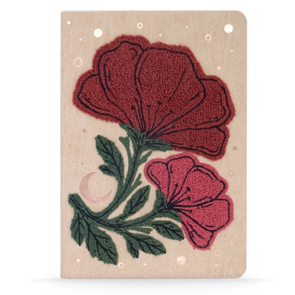 Double Bloom Embroidered Journal Notebook - - Denik - Wild Lark