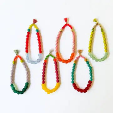 Multicolor Recycled African Glass and Mixed Bead Bracelet