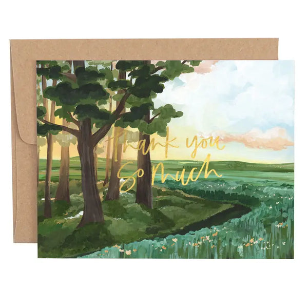 Greeting Card - Thank You Path Greeting Card - 1canoe2 | One Canoe Two Paper Co. - Wild Lark