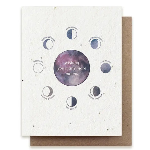 Moon Phase Birthday Plantable Herb Seed Card -  - Small Victories - Wild Lark