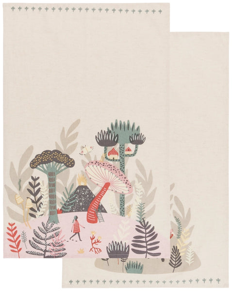 Dish Towels - Far and Away Kitchen Towel Set of 2 - Danica Studio - Wild Lark
