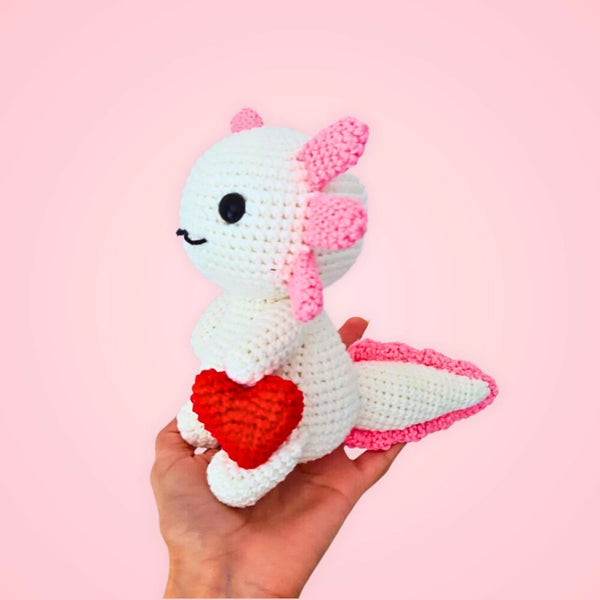 Crochet Valentines Axolotl - - Tomopod - Wild Lark
